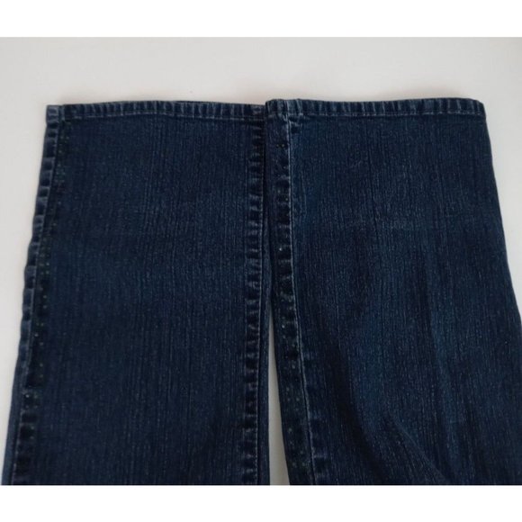 V.S.H. Women's Dark Wash Distressed Beaded Low Rise Bootcut Jeans Size 8 - Picture 5 of 8